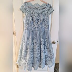 Women's Blue Chi Chi Bridesmaid Rhiannon Lace Dress
